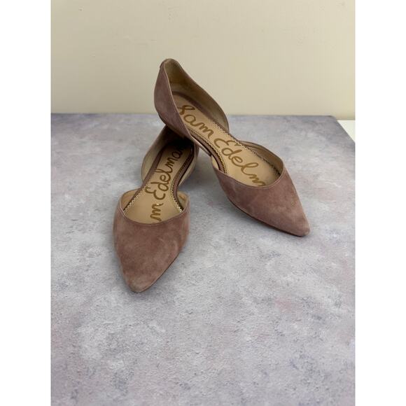 Sam Edelman Rodney D'Orsay Pink Suede Pointed Toe Flats Shoes Size 8.5 - Picture 2 of 12